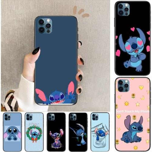 Stitch cute Anime Phone Cases cover For iphone 11 Pro Max case 12 8 7 6 S XR PLUS X XS SE 2020 mini mobile cell shell funda bag