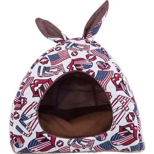 Soft Warm Pet Cat Dog Nest Kennel Bed Cave House Sleeping Bag Mat Pad Tent S M 4 Colors cat bed house