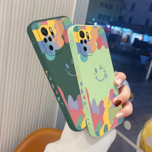 Watercolor Soft Case For Xiaomi Redmi Note 10 10S 9T 9 8 7 Pro MAX Redmi 9 9A 9T K40 K30 K20 Pro Liquid Silicone Phone Cover