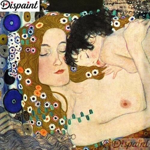 Dispaint Full Square/Round Drill 5D DIY Diamond Painting "Woman child" 3D Embroidery Cross Stitch 5D Home Decor A12230