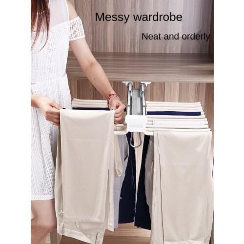 Chest Pants Rack Receiving Telescopic Multi-function Top Mounting Rack Pull Pull Cabinet Inside Install