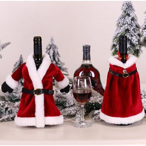 New Christmas red wine set Christmas Dress wine bottle set Christmas skirt wine bottle decoration creative red wine bag