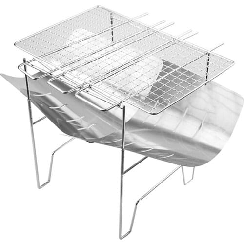 Camping Equipment Portable Folding Outdoor Camping Campfire Wood Fire Stove Hunting Ultralight Heating Stove BBQ Cooking Stove