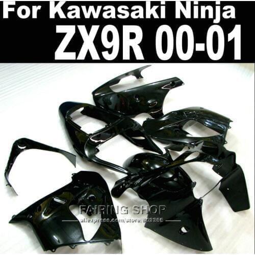Abs black 2000 2001 00 01 zx9r fairings For Kawasaki Ninja High quality Fairings +7 free gifts xl03