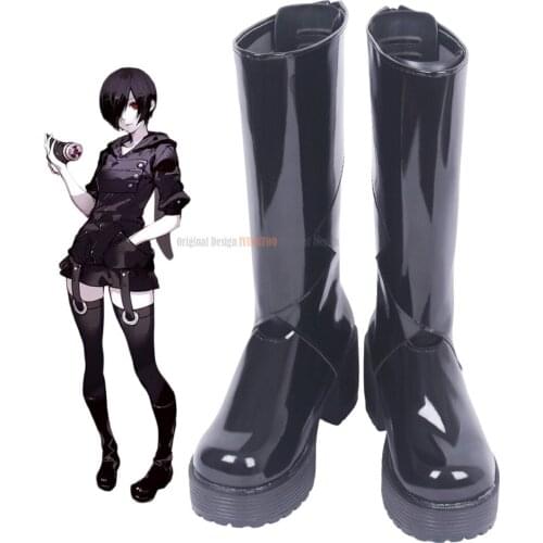 Touka Kirishima Shoes Cosplay Tokyo Ghoul Kirishima Touka Cosplay Boots Black Shoes Custom Made