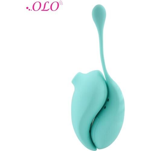 OLO 2 piece/set Feamale Masturbation Silicone Nipple Sucking Vaginal Ball Vibrator Sex Toys for Couples Sex Toys Kegel Balls