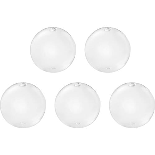 Pandahall 5pcs Handmade Clear Blown Glass Globe Beads Round for jewelry making bracelet necklace Accessories perles F70