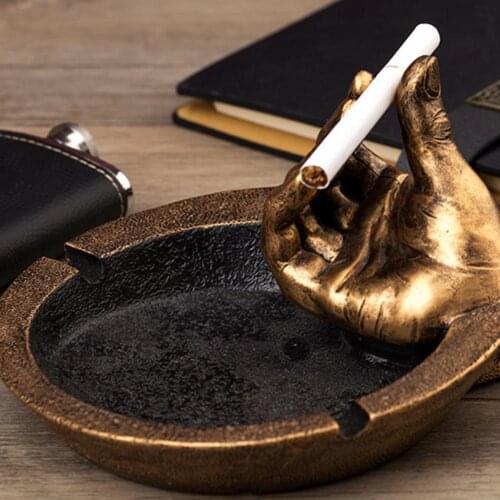 Hand Ash Holder Hand Shape Ashtray Exquisite with Phone Holder Resin Handmade Hand Ash Holder for Home