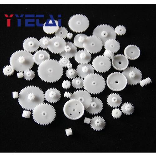 YongYeTai Plastic Gear Pack Toy Plastic Gear 46kinds/58kinds0.5 Module Reduction Gear DIY Motor Transmission Model Free shipping