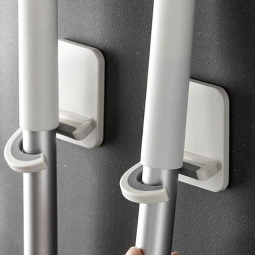 China strong viscose hooks punch-free wall hooks wall-mounted adhesive plastic mop hooks