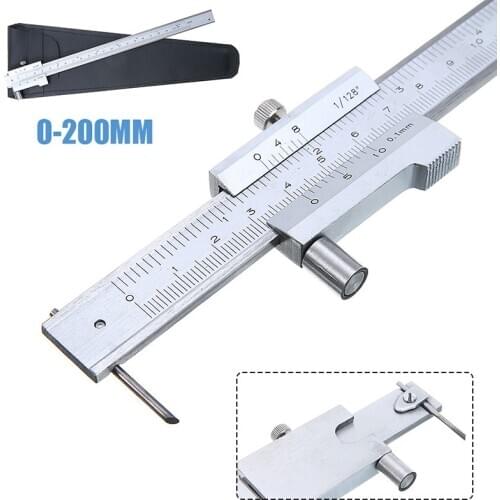 Vernier Caliper 0-200mm Professional Stainless Steel Parallel Marking Calipers Ruling Coating Gauge with Roll