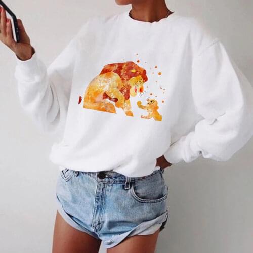 Disney Aesthetic The Lion King Printed Hoodies Women Spring Harajuku Kpop Hoodie Top Tumblr Roupas Femininas Designer Sweatshirt