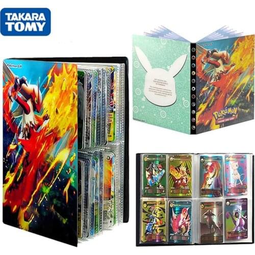 TAKARA TOMY 240PCS Pokemon Cards Album Book Anime Cartoon Blaziken Capacity Collection Binder Game Card GX VMAX Folder Toys Kids