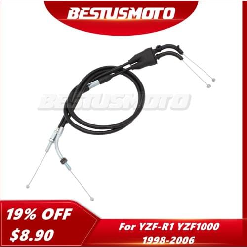 Motorcycle Throttle Cable For Yamaha YZFR1 YZF-R1 YZF R1 YZF1000 1998-2006 1999 2000 2001 2002 2003 2004 2005