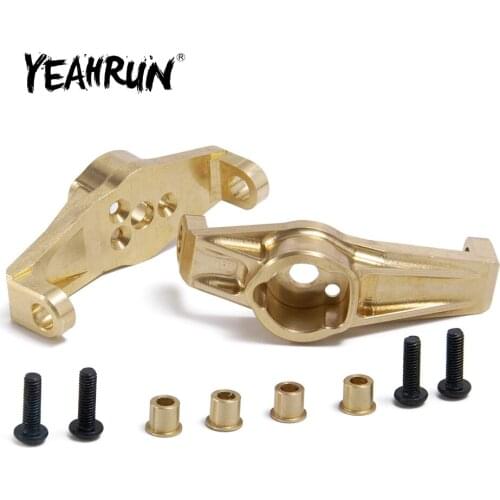 YEAHRUN 1Pair Heavy Duty Brass Front Hub Carrier for Traxxas TRX4 1/10 RC Crawler Counterweights