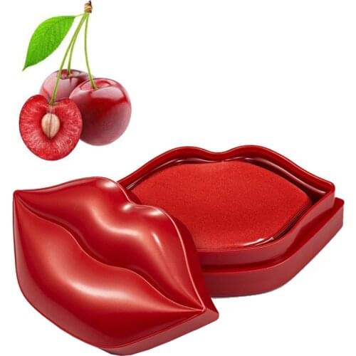 20Pcs/Box Cherry Hydrating Lip Mask Keep Moisturizing Soften Dead Skin Reduce Melanin Lip Patches Ruddy Sexy Plump Lip Care Mask