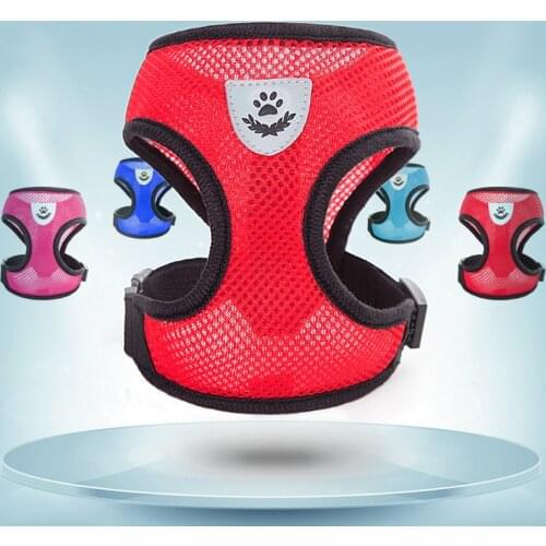 Dog Accessories Breathable Mesh Dog Harness and Leash Set Puppy Cat Harness Vest For Small Dogs Chihuahua arnes para perro 35