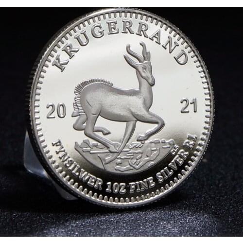 South Africa Krugerrand 1 Oz .999 Silver Replica Coin Africa Wild Life Animal Commemorative Coins Colleciton Gifts