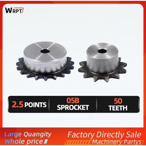 05B 2.5 points Sprocket 50Teeth Pitch 8mm 45# Steel, Industrial Sprocket, Process Hole, Tooth Surface Quenching