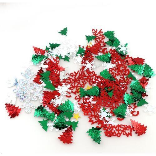 15g Snowflake Christmas Tree Table Scatter Confetti Sprinkle Decoration New Year Party Tableware Merry Christmas Table Confetti