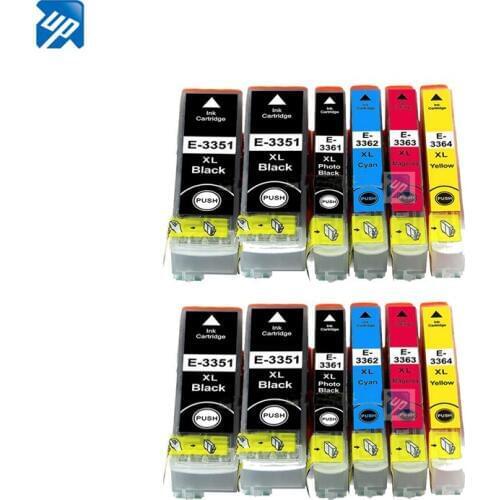 2 Set+2 Black Compatible for Epson 33XL Ink Cartridges for Epson XP-530 XP-830 XP-630 XP-645 XP-900 XP-635 XP-540 XP-640 T3351