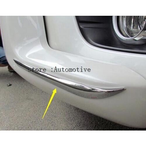 2PCS abs Chrome Bumper bull bar Trim for Toyota Prado FJ150 2010-2016