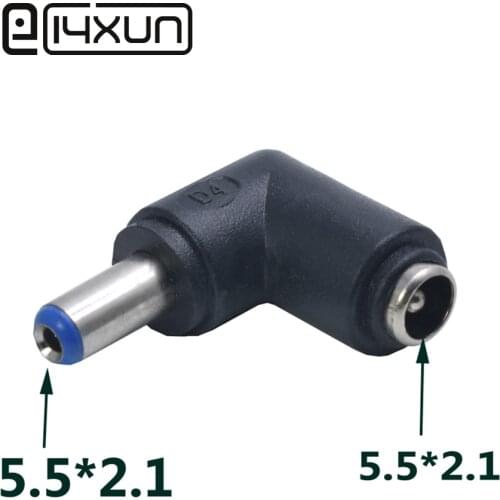 500pcs DC Connector 5.5*2.1mm Male to 5.5 x 2.1 mm Female DC Plug Power Charger Adapter Right Angle Connector
