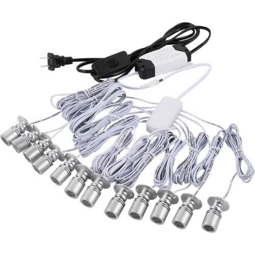 8/9/10/12pcs each set 1W Mini LED Spotlights combination Indoor Corridor Stair Lighting Lamp AC85-265V