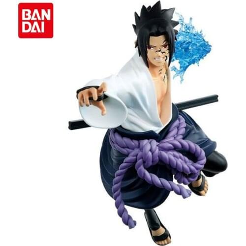 Bandai VIBRATION STARS NARUTO Anime Shippuden VS Curse seal Uchiha Sasuke Action Figure Collections Model Toys Gifts For Kids