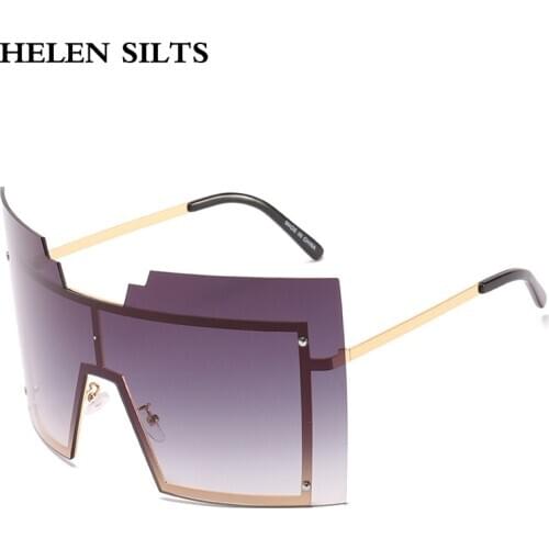 Oversized Ladies One Piece Sunglasses Women Big Goggle Shades Brand Designer Trendy Sun Glasses Female Men Mask Unisex Eyeglass