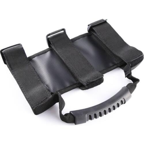 Black Nylon Roll Bar Grab Handles For Jeep Wrangler TJ JK 4x4WD
