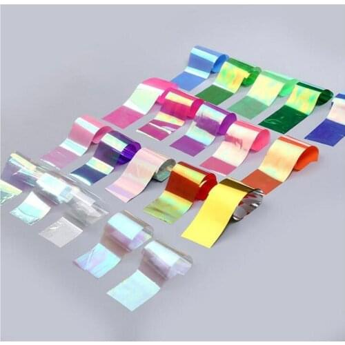 DIY 20colors Mix Holographic Pearl Paper Laser Nail Art Sticker Resin Stuff Charms Handmade Jewelry Fillings Pendant Accessory