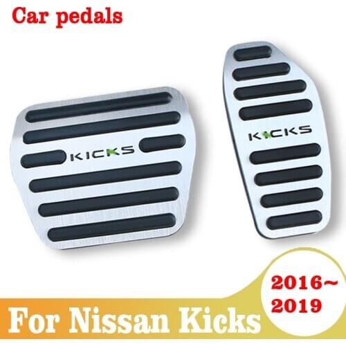 For Nissan Kicks 2016 2017 2018 2019 2020 AT Accelerator Brake Gas Fuel Clutch Pedal Footrest Pedals Plate Cover Car Accessories
