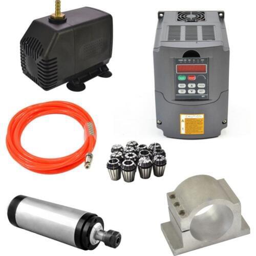 2.2kw ER20 CNC motor 110V Water Cooled Spindle Motor & 2.2KW Variable Frequency Drive Inverter VFD