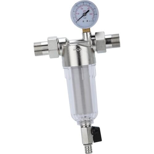 Water Prefilter Sediment Filter for Household Central Well Water Hose Sediment Filter Spin Down Sediment Water Filter, 1/2