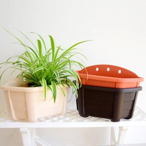 Geometric Wall Hanging Flower Plant Pot Wall-mounted Vases Semi-Circular Plastic Storage Basin For Home Garden Yard Decor
