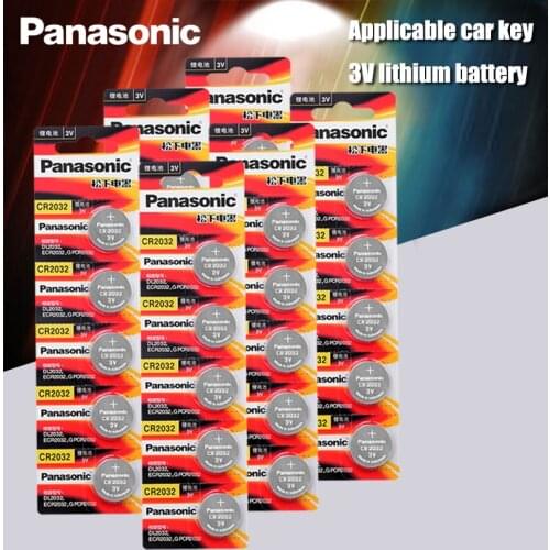 Panasonic Original 30pcs/lot cr 2032 Button Cell Batteries 3V Coin Lithium Battery For Watch Remote Control Calculator cr2032