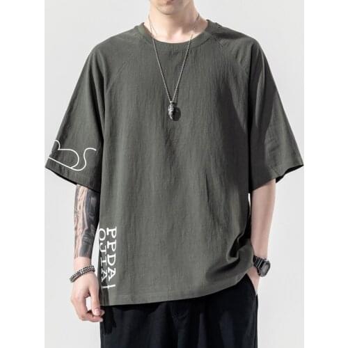 Summer Chinese Style Hanfu Men Short Sleeve Cotton T-Shirt Kung Fu Tai Chi Tee Tops Zen Tea Art Qipao Shirt Casual Blouse 30359