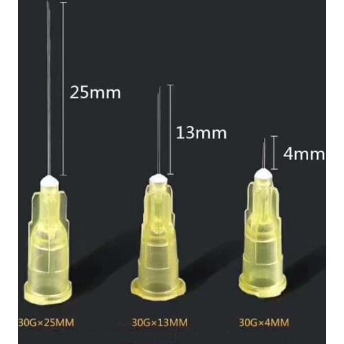 Small needle 13mm 4mm 25mm disposable 30G medical micro-plastic injection cosmetic sterile needle surgical tool