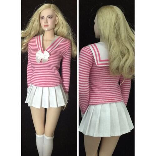 1/6 Scale Female Soldier Navy Uniform School Uniform Set Fit 12'' Encapsulated Body Doll Action Figure Clothing Accessories