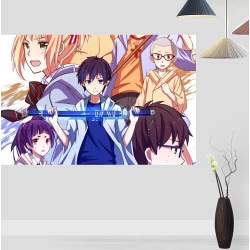 Custom Blue Exorcist Anime Poster Wall For Living Room Art Poster Decoration Canvas Fabric No Frame Morden Print Wall 0224