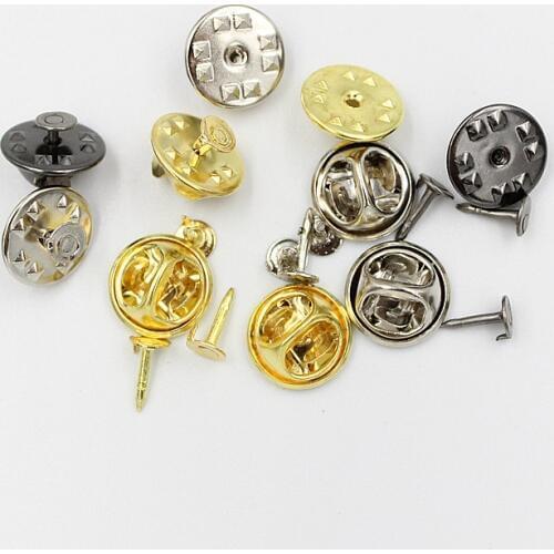 50sets/lot 11.4mm Antique Bronze Butterfly Brooch Base Holder Copper Metal Brooch Pins Badge Holder Diy Jewelry Making Findings