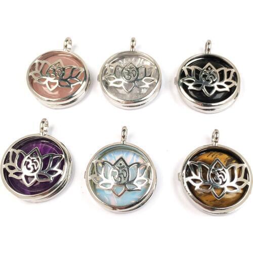 Natural Stones Hollow Pendant alloy Cage With stone Pendant Pendants for Jewelry Making DIY Reiki Necklaces Accessories