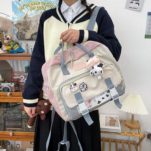 Nylon Waterproof Small Backpacks Women Lovely Cartoon School Bags for Teenage Girls Travel Backpacks Students Bookbags Female