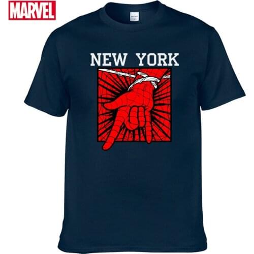Marvel The Avengers spiderman t shirt Comfortable Breathable 100% cotton Fashion clothes for teens Summer Tops t shirt men #100