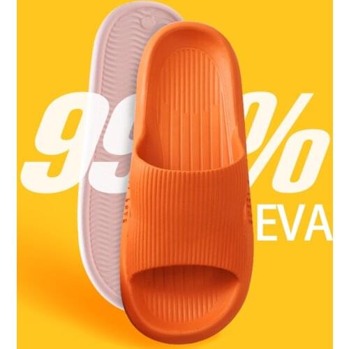 Women Thick Platform Slippers Summer Beach Eva Soft Sole Slide Sandals Leisure Men Ladies Indoor Bathroom Anti-slip Shoes