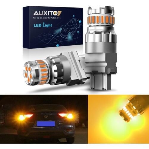 AUXITO Amber Yellow 3157 T25 3156 Led Car Bulb 1157 BAY15D P21/5W 7528 Led Turn Signal Lights For Lada Vesta Granta Kalina Niva