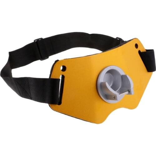 High Strength Aluminium Alloy Fishing Fighting Belt Foam Jigging Padded Waist Rod Holder - Yellow