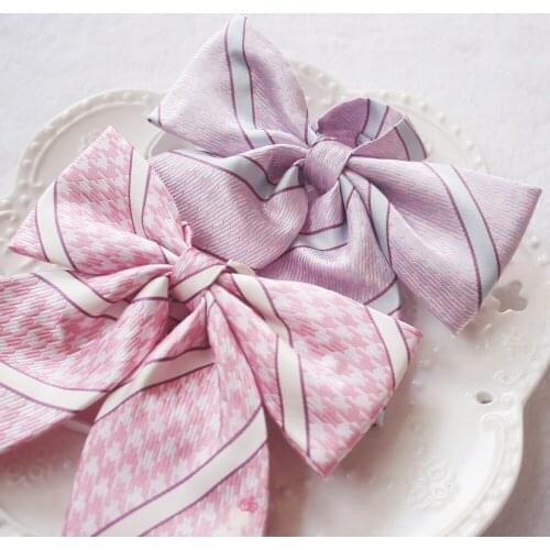 Olive Swallow Gird Preppy Style Womens British Japanese School Girls JK Uniform Bow Tie Students Neck Tie Cosplay 2 Colors