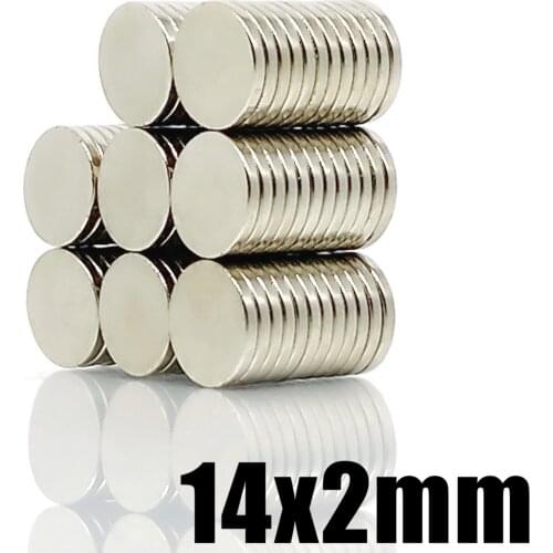 10/20/50/100Pcs 14x2 mm Neodymium Strong Magnets 14mmx2mm Permanent Round Magnet 14x2mm Powerful Magnetic Magnets Disc 14*2 mm
